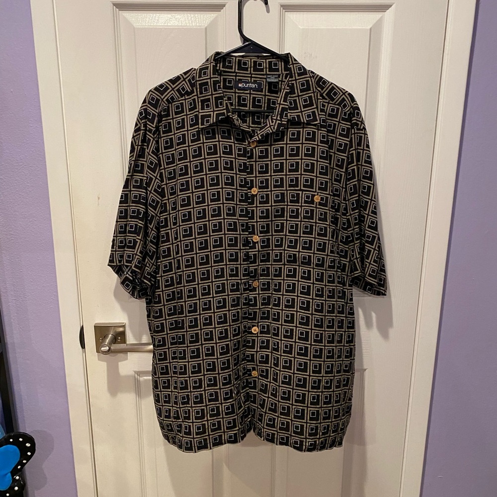 Puritan Mens Button Up Shirt